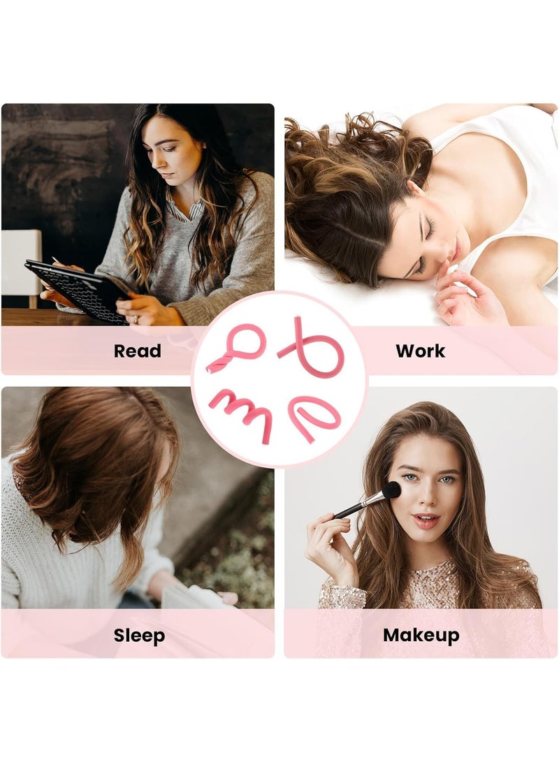 Pack of 10 Very thin Curls Without Heat Foam Flexible Hair Curlers Twist Foam Heatless Curls for Women Girls Long Short Hair Small-random color-0.8 * 24cm - Image 5
